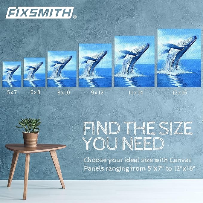 FIXSMITH Canvas Boards for Painting 8x10 Inch, Super Value 24 Pack White Blank Canvas Panels, 100% Cotton Primed, Painting Art Supplies for Professionals, Hobby Painters, Students & Kids