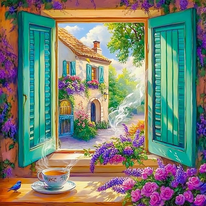 Ycydilirab Landscape Paint by Number Adult - Paint by Numbers Kits for Adults,Canvas Paint by Numbers for Adults,Drawing Colorful Paintworks Artwork for Adult Home Wall Decoration and Gifts16x16inch