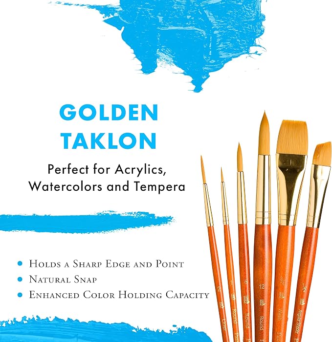 Brush Set 9153 6-Piece Syn Gold Taklon