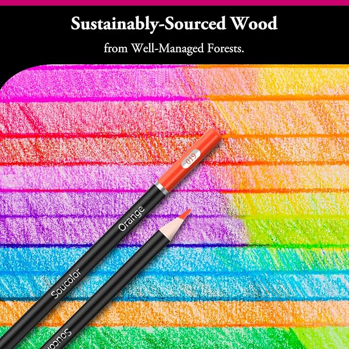 Soucolor 72 Colored Pencils for Adult Coloring Book,Back to School Supplies | Vibrant,Soft Core,Smooth Coloring Pencils for Kids Beginners Sketching, Drawing, Blending,Shading,Arts & Crafts Supplies Gift