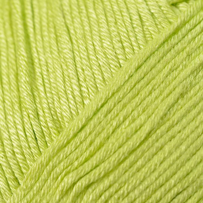 Loops & Threads Silky Soft Yarn - Yarn for Knitting, Crochet, Weaving, and Arts & Crafts - Green, Bamboo, 3.5 oz