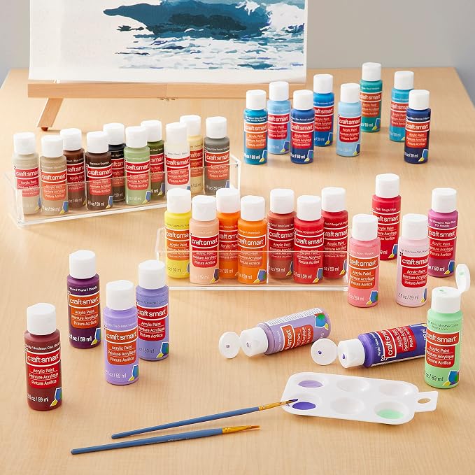 Craft Smart 36 Assorted Acrylic Paint Set - Non-Toxic Paint For Drawing, Painting, Art & Crafts Supplies - 1 Pack