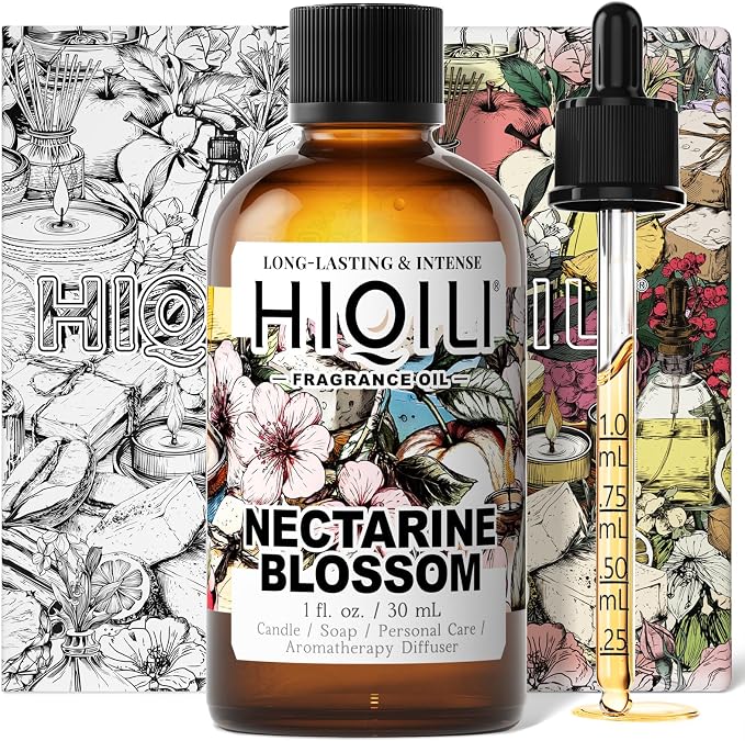 HIQILI Nectarine Blossom Fragrance Oil for Perfume, Candle & Soap Making