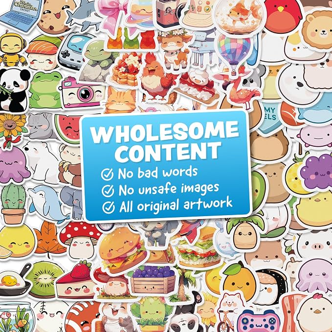 Cute Stickers for Kids Classroom Decor - 324pc Kawaii Water Bottle Stickers for Teens - Waterproof Vinyl Teacher Reward Stickers for Water Bottles - Back to School Supplies - Classroom Must Haves