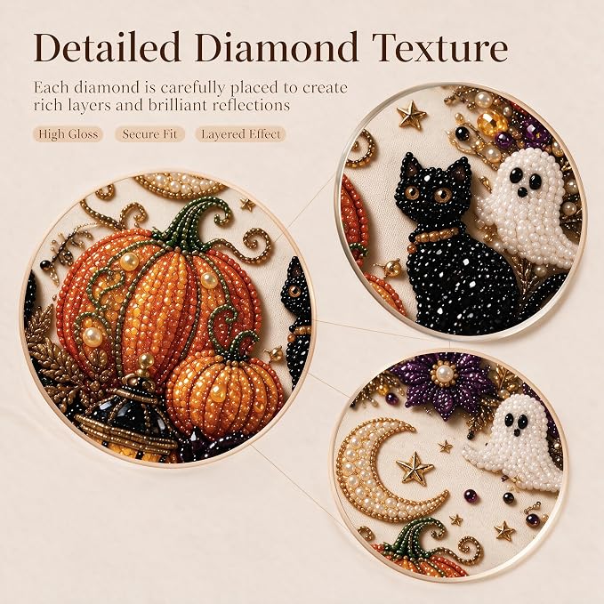 Halloween Ghost Pearl Diamond Art DIY Kit 3D Diamond Painting (Ghost)