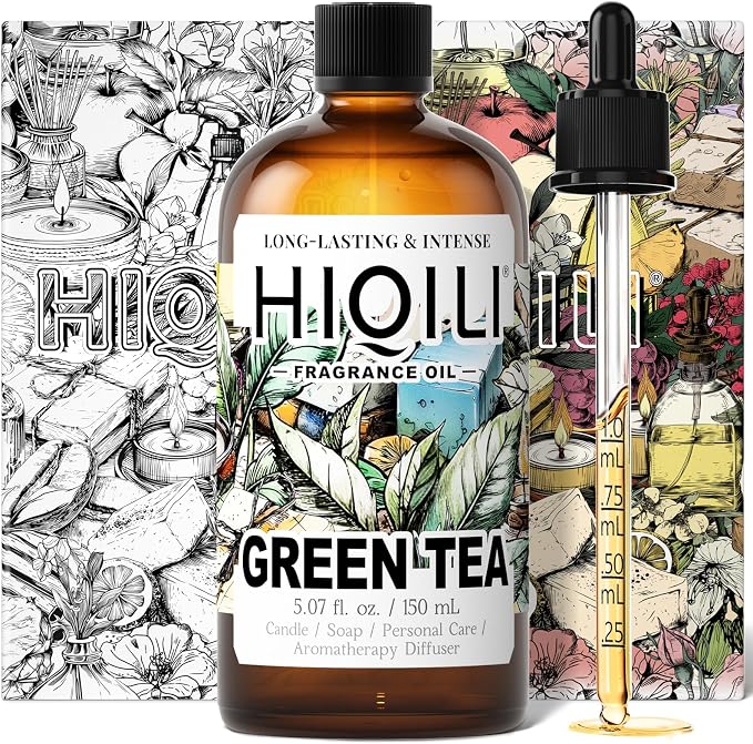 HIQILI Green Tea Fragrance Oil, Refreshing Scents for Laundry - 5.07 Fl Oz