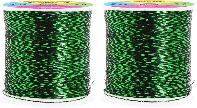 Mandala Crafts Metallic Green Embroidery Floss for Sewing, 218 Yard Spool