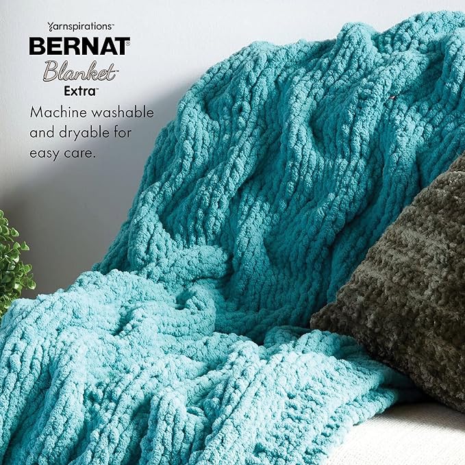 Bernat Blanket Extra, Chunky Yarn for Crocheting, Deep Sea, 2-Pack