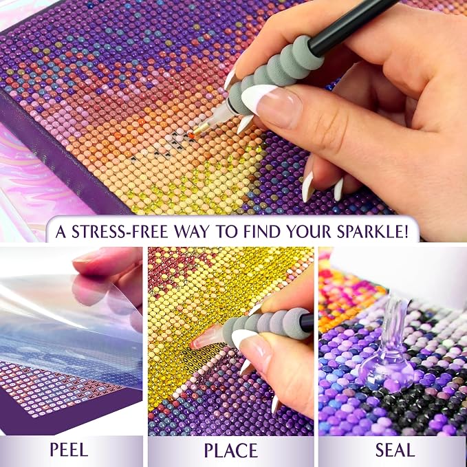 ArtSkills Diamond Painting Kit Framed Canvas Diamond Art - Mountains