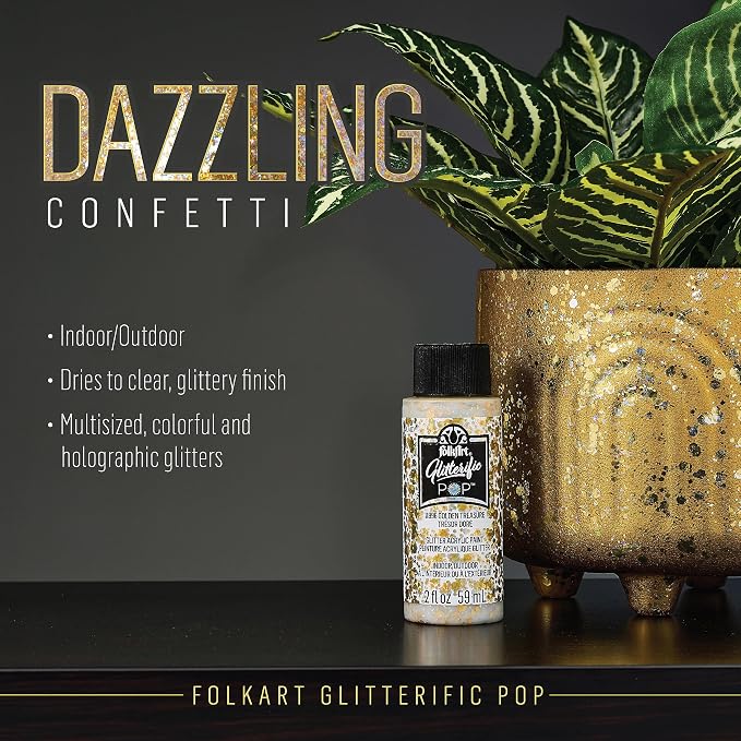 FolkArt Best of Golds Acrylic Craft Paint Set Featuring 5 Premium Gold Paint Formulas, 96422