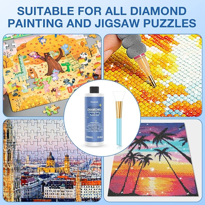 VansyLife Updated Diamond Painting Sealer with Silicone Brush