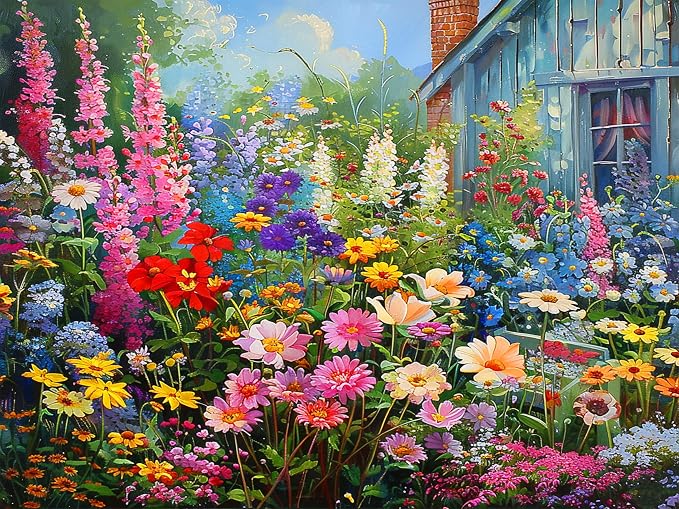 Diamond Art Kits for Adults Wild Flowers Diamond Painting Kit 12x16in | 5D Floral Diamond Art Painting Kit for Adult, DIY Full Round Drill Flowers Gem Art Diamond Dots Kits for Home Wall Decor Gift