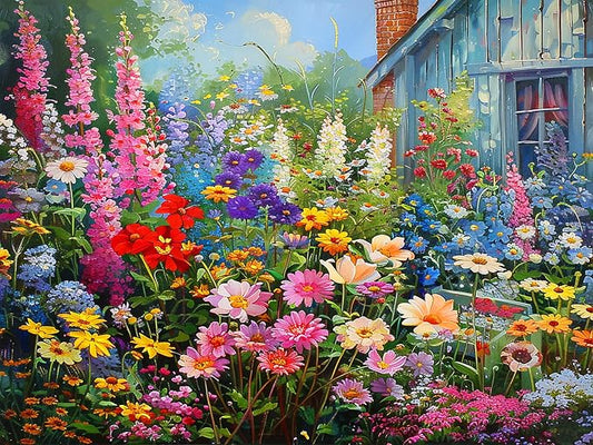Diamond Art Kits for Adults Wild Flowers Diamond Painting Kit 12x16in | 5D Floral Diamond Art Painting Kit for Adult, DIY Full Round Drill Flowers Gem Art Diamond Dots Kits for Home Wall Decor Gift