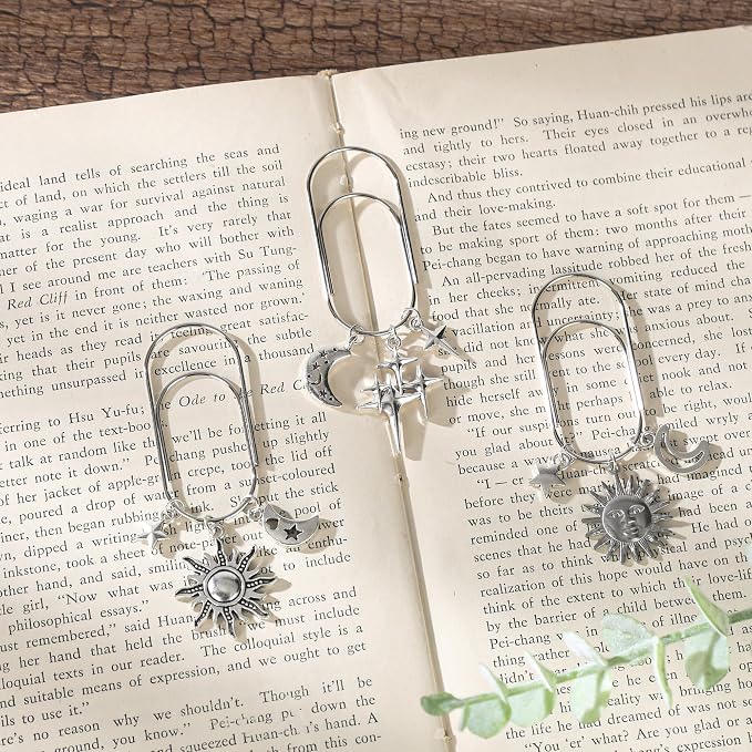 Charm Paperclip Metal Bookmark - 3 PCs Fantasy Acotar Gifts