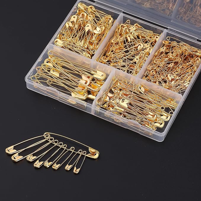 Mr. Pen- Safety Pins, 300 Pack, Small & Large Sizes, Nickel Plated Steel