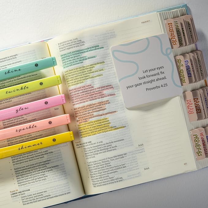 DIVERSEBEE Glitter Bible Highlighters with Soft Chisel Tip (Sunshine)