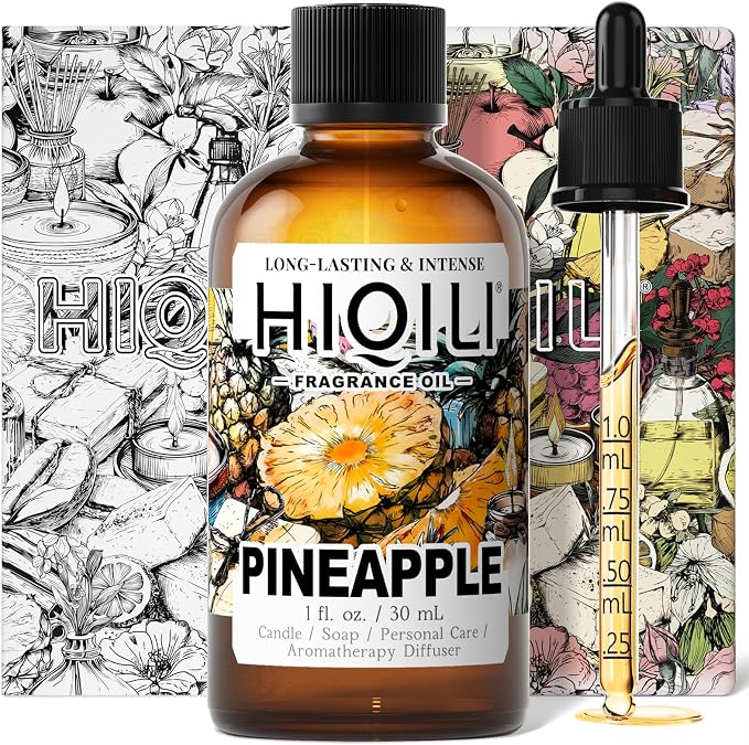 HIQILI Pineapple Fragrance Oil for Perfume & Body Product Making - 1 Fl Oz