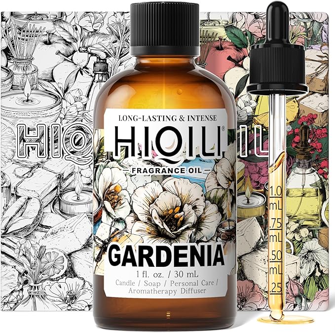 HIQILI Gardenia Fragrance Oil, DIY Women Perfume & Body Spray - 1 Fl Oz