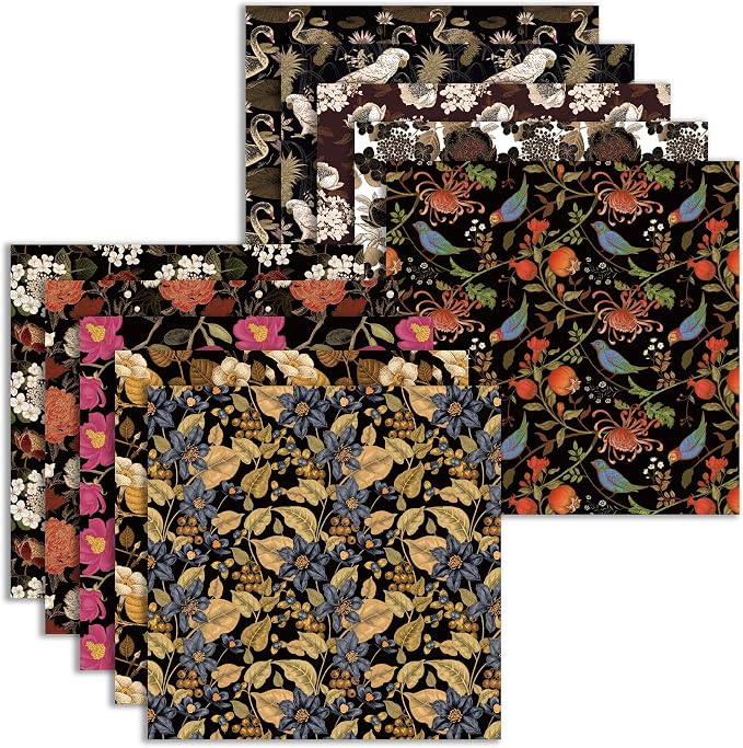 Origami Paper Kit 50 Sheets, 6x6 Inch Double Sided 20 Vivid Colored Paper | 70GSM Colorful Paper,20 Different Pattern Origami Kit,DIY Hand Crafts,Arts Creativity,Easy to Fold,No-Fading.Retro Style