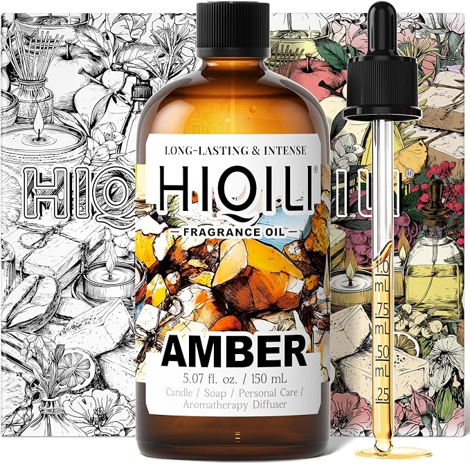 HIQILI Amber Fragrance Oil for Perfume Making - 5.07 Fl Oz / 150 ML