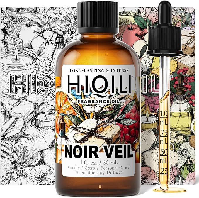 HIQILI Noir Veil Fragrance Oil for Candle Making & Diffuser - 1 Fl Oz