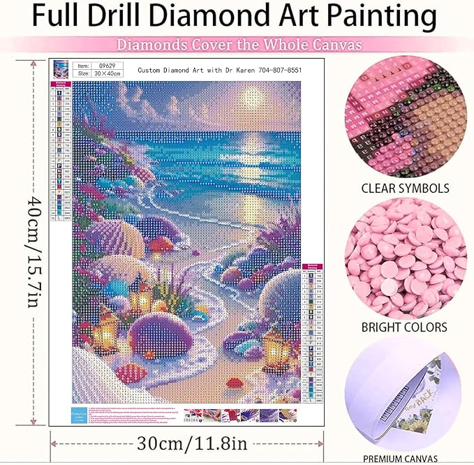 Beach Diamond Painting Kits for Adults - Beach Diamond Art for Adult