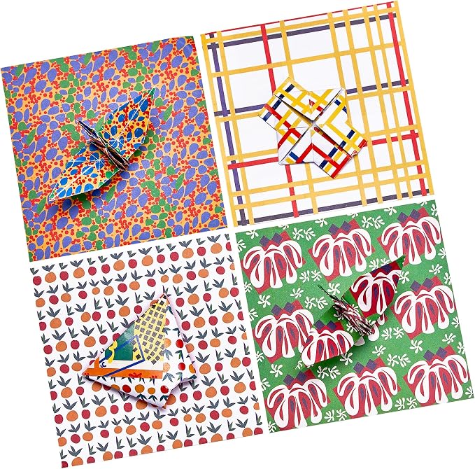 JoyCat Modern Art Patterned Origami Paper, 50 Double-Sided Sheets, 6x6 Inch | Double-sided abstract art patterns bring bold color and contemporary style to origami, collage, cards and paper crafts.