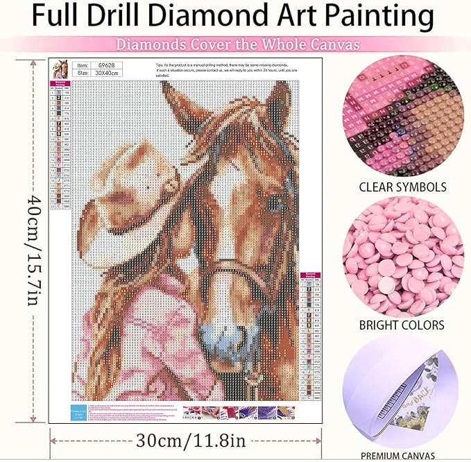 Horse Diamond Painting Kits for Adults - Diamond Art Kits for Adults Girl