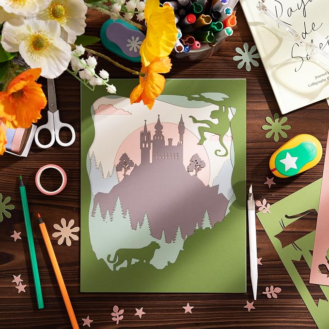 120 Sheets Morandi Mixed Colors Cardstock 92LB Construction Paper 8.5x11In