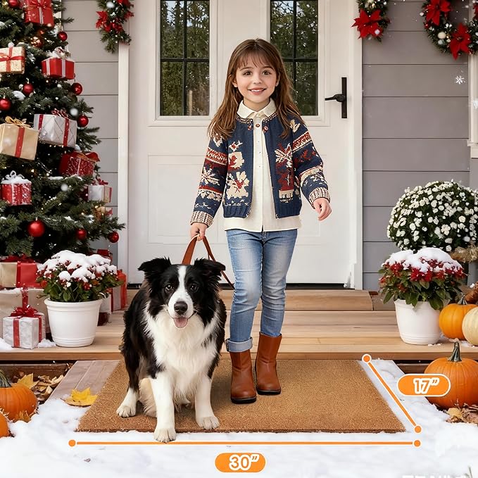 6 Pack Blank DIY Door Mats for Crafting and Painting, 30 x 17 in | Blank Faux Coir-Style Surface, 0.4 In Low Profile, Non-Slip Backing, For Painting, Stenciling, Heat Transfer and Group Crafts