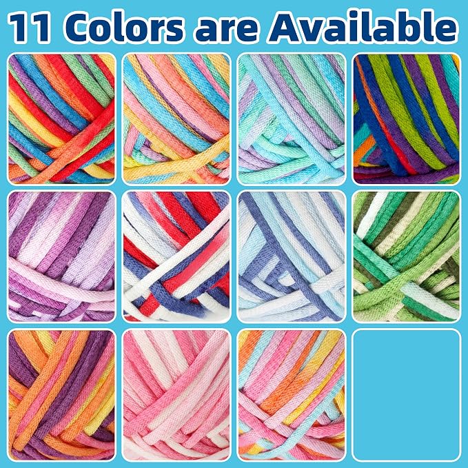 120g Rainbow Color Yarn for Crocheting and Knitting; Rainbow Yarn for Beginners with Easy-to-See Stitches;Worsted-Weight Medium #4;Yarn for Beginners Crochet Kit Making