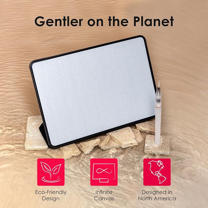 Buddha Board Enso – Portable Water Painting Board with Brush – Reusable Zen Drawing Canvas for Mindfulness, Meditation, and Creative Relaxation – Travel Art Set