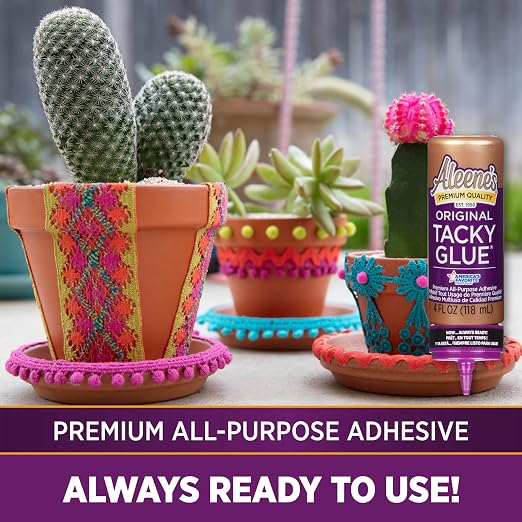 Aleene's Orignial Tacky Glue for Crafts in Always Ready Bottle, Nontoxic, Dries Clear, 4 fl oz