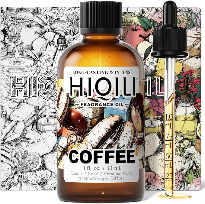 HIQILI Coffee Fragrance Oil for Candle Making & Diffusers Use - 1 Fl Oz