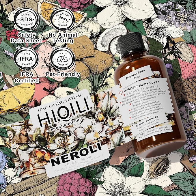 HIQILI Neroli Fragrance Oil for Perfume Making & Add to Body Lotion -1Fl Oz