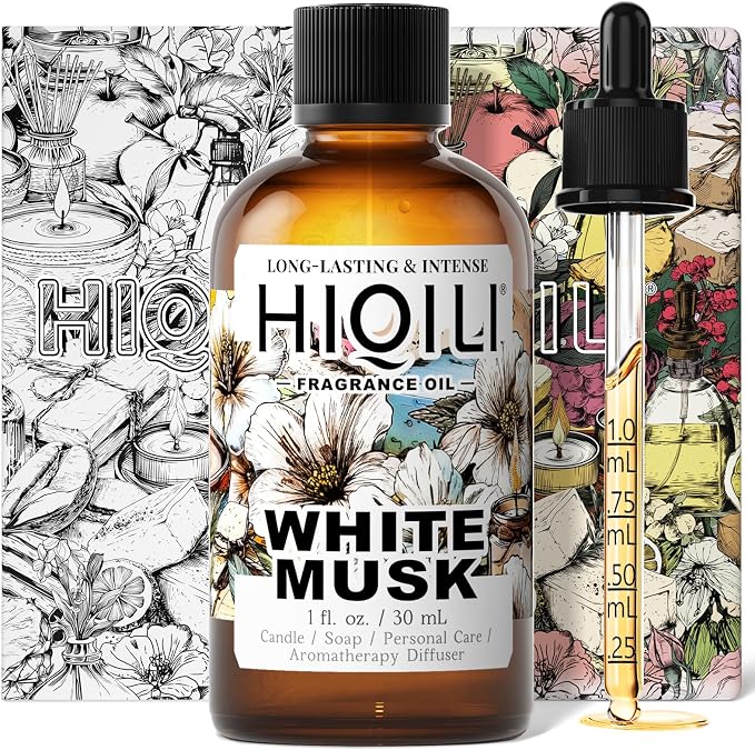 HIQILI White Musk Fragrance Oil, Musk Perfume for Women - 1 Fl Oz