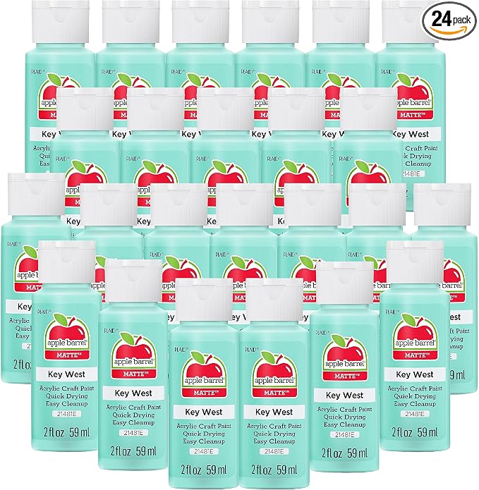 Apple Barrel Acrylic Paint in Assorted Colors (2 oz), 21481EB, Key West (Pack of 24)