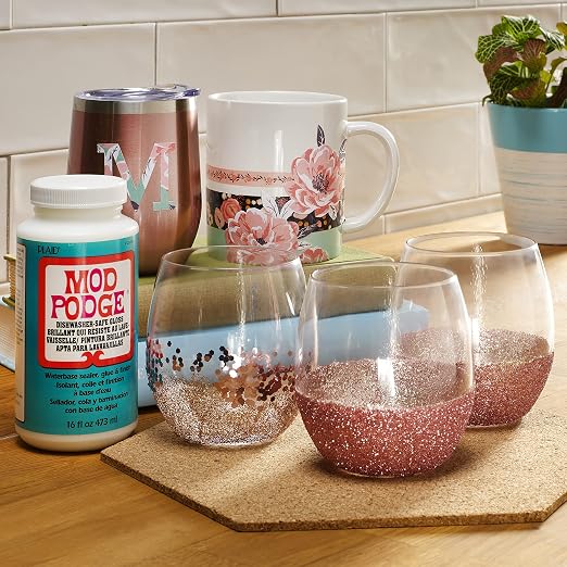 Mod Podge Dishwasher Safe Waterbased Sealer, Decoupage Glue with Gloss Finish, 8 fl oz (Pack of 12),Clear,CS15059B- (Pack of 12)