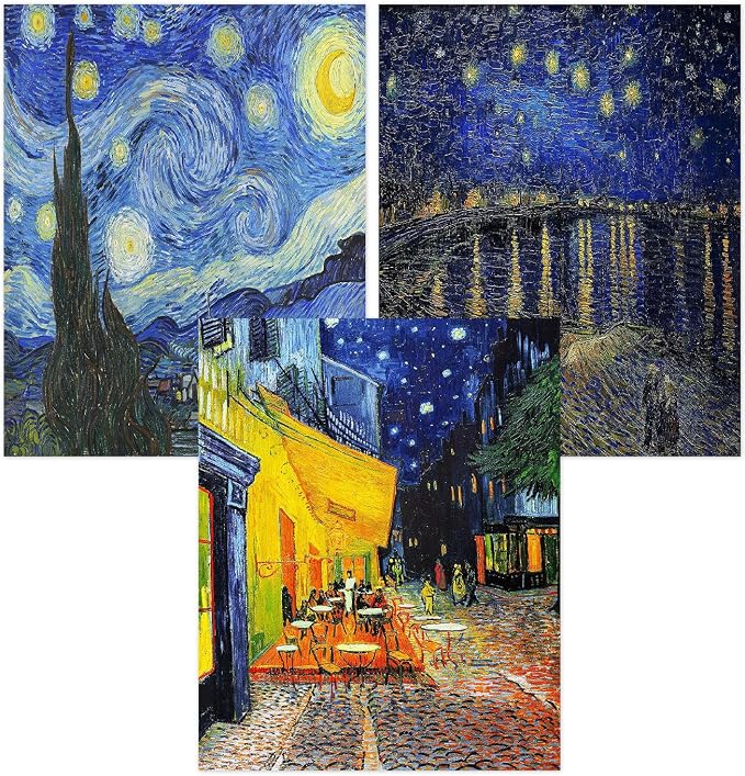 3 Pack Van Gogh Diamond Art Kits for Adults Diamond Painting Kit Beginner