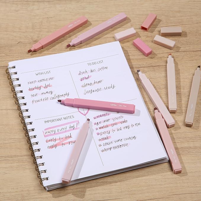 Mr. Pen- Aesthetic Highlighters No Bleed, 8 Pack, Assorted Colors | Chisel Tip, Cute Highlighters Assorted Colors for Journaling, Highlighting, Underlining, Fast Dry, Back to School Supplies