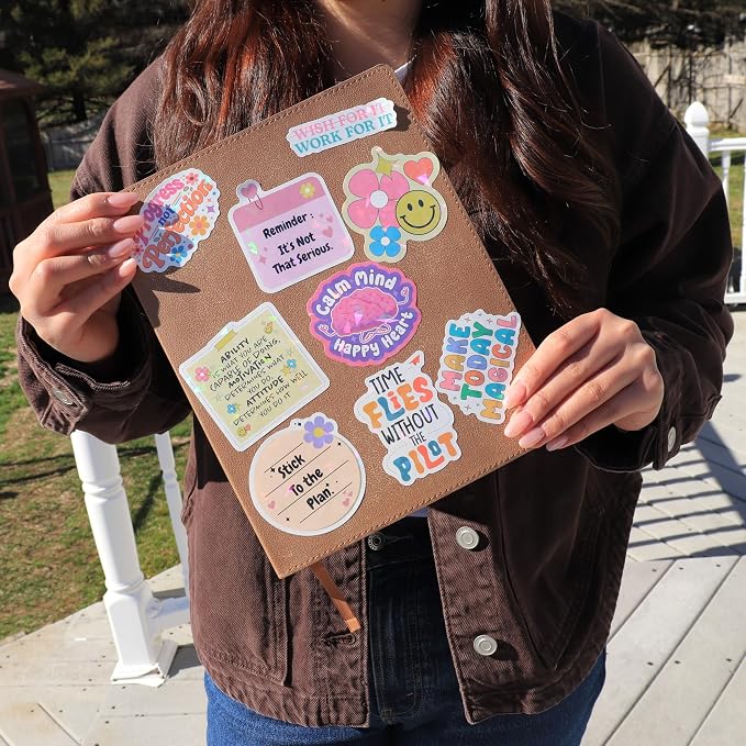 300PCS Affirmation Stickers by Puraesla - Holographic Motivational Sticker Pack, Positive Journal Encouraging Shiny Quotes for Kids, Teachers, Classroom, Waterproof Scrapbook Supplies