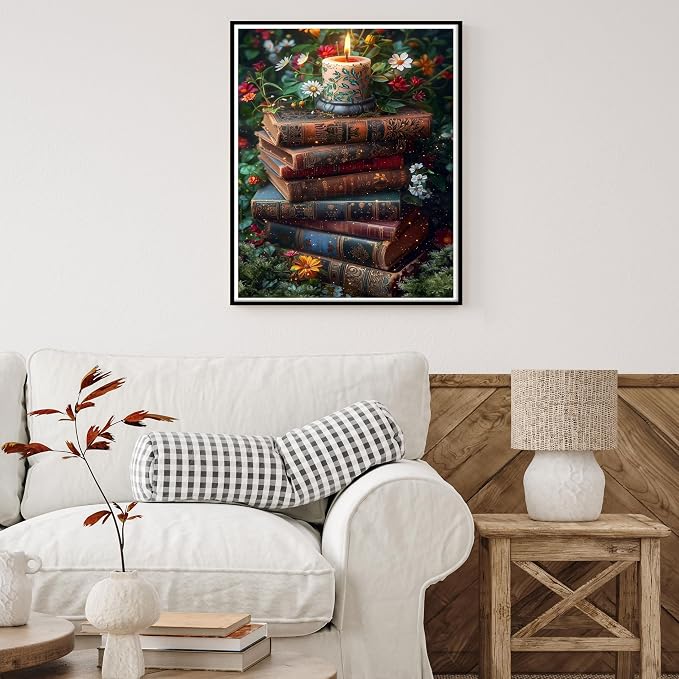 Ycydilirab Paint by Numbers Kits for Adults-Books Paint by Number Adult,Paint by Number Kits on Canvas,Number Painting for Adults,for Home Wall Decoration and Gifts 16X20 inch