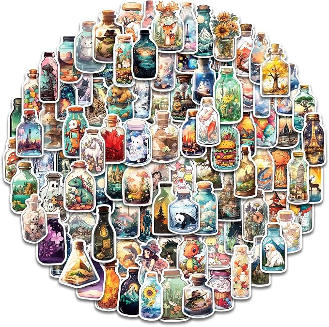 AOWDIAO 100 Pcs Aesthetic Stickers Cute Vinyl Stickers Pack for Water Bottles Laptop Phone