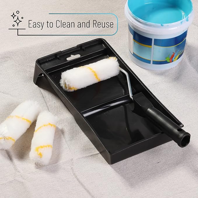 Bates Paint Tool Set - 4" Roller, Foam & Mini Rollers, Tray & Covers