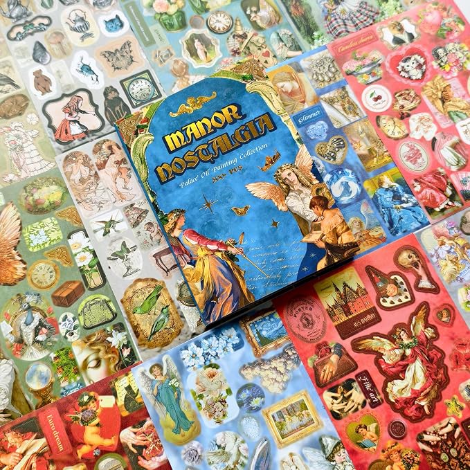Vintage Sticker Book for Journaling Scrapbooking 500+ Antique Stickers