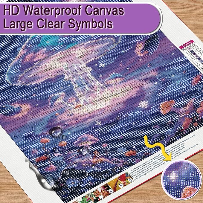 DOZEEZOP 4-Pack Diamond Art Kit for Adults, 5D Diamond Painting 12x16 Inch | Mushroom pictures, Full Round Drills, Home Wall & Shelf Decor, Beginner-Friendly DIY Craft, Stress Relief, All-Occasion Gift