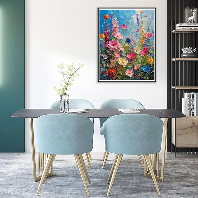 Hutarosl Wild Flowers Paint by Numbers Kits for Adults 16x20in | Flowers Paint by Number Adult,Flower Canvas Paint by Numbers for Adults,DIY Oil Painting Kits for Gifts Home Decor