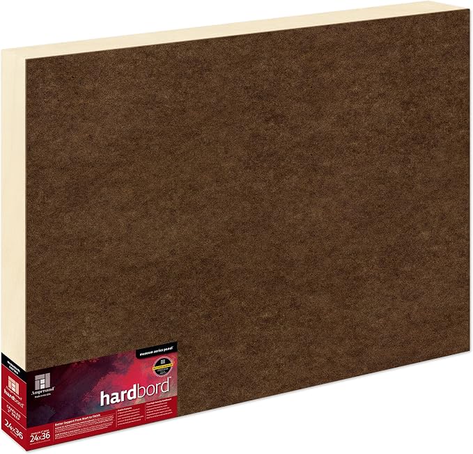 Ampersand Art Supply Hardboard Wood Painting Panel: Museum Series Hardbord, 24" x 36", 2 Inch Cradled Profile