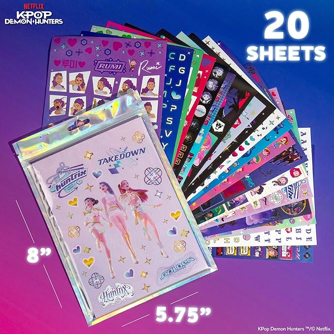 Horizon Group USA Sticker Book, Kpop Demon Hunters, 1500+ Stickers