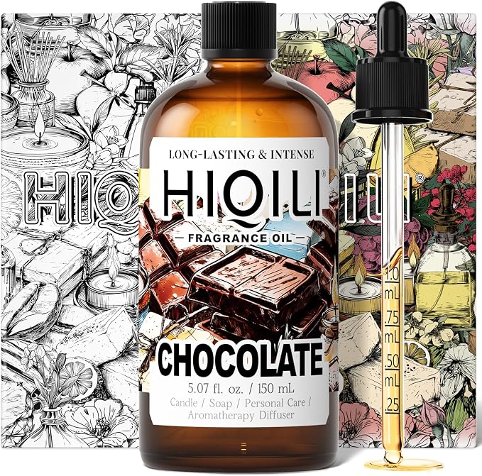 HIQILI Chocolate Fragrance Oil for DIY Candle & Soap Making - 5.07 Fl Oz